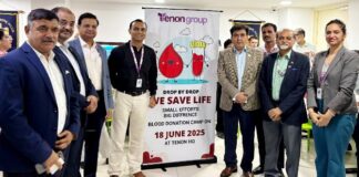 Tenon Group Hosts Blood Donation Drive at Gurugram office