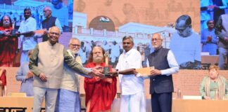 47th Jamnalal Bajaj Awards Recognize Gandhian Warriors in Presence of the Chief Guest HH Swami Chidanand Saraswati