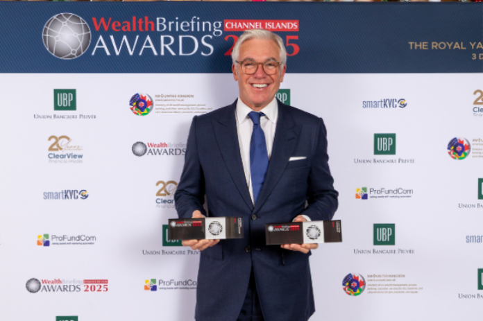 Jon Jennings, Chief Executive Officer - Equiom Group at the WealthBriefing Awards 2025