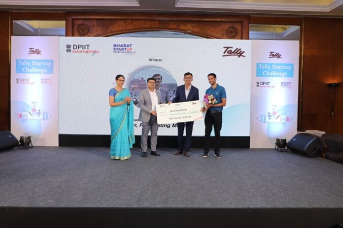 Winner felicitation at Tally StartUp Challenge