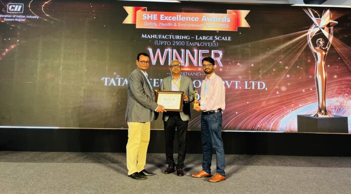 Tata Steel Colors recognised at the 20th CII Eastern Region